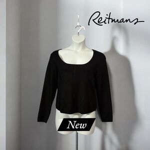 NWOT, Reitmans, Plus-Size Black Sweater With Round Neckline, 2X